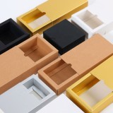 Luxury Gold Kraft Paper Box Custom Logo Silver Tea Bags Package Drawer Paper Christmas Gift Box