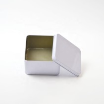 Large White Iron Square Tins Can Soap Candy Mini Metal Tin Box