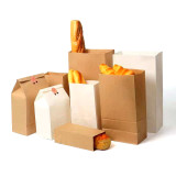 Custom Logo Bread Packaging Kraft Paper Bag Eco Friendly Bag For Food Cookies