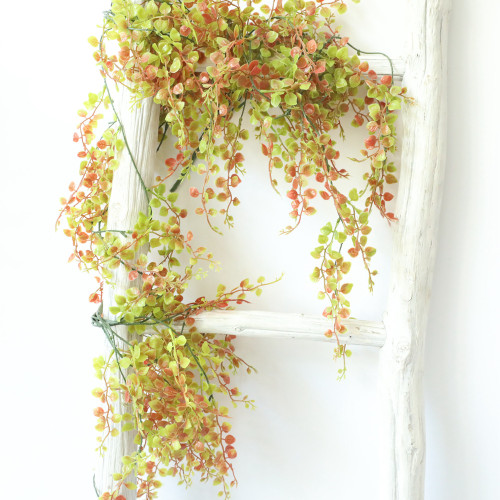Factory plant simulation flower long vine green plant flower wall foreign trade family decoration wedding gold and silver leaf