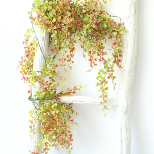 Factory plant simulation flower long vine green plant flower wall foreign trade family decoration wedding gold and silver leaf