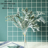 2021Manufacturer's artificial flower decorations wedding cross border wholesale green plant wind flocking antler grass