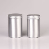 Customized Patterns aluminum jar Top popular hot sale 100g 120g 150g round empty silver black tin candle jars