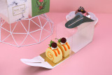 Custom Handle Cookie Box Biscuits Food Packaging Box Clear Dessert Box With Lid