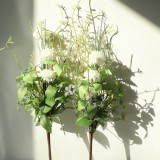 2021Cross border wedding decorations Clematis simulation flower manufacturer fake flower green plant wholesale