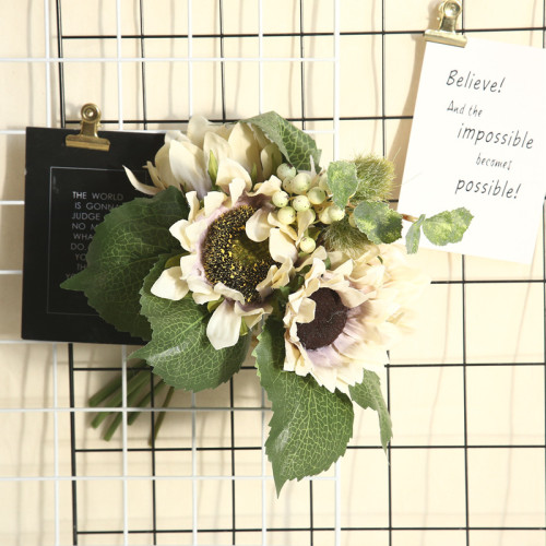 2021European imitation flower manufacturer family decoration wedding holding wall plant wall sunflower