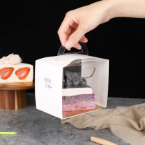 Custom Handle Cookie Box Biscuits Food Packaging Box Clear Dessert Box With Lid