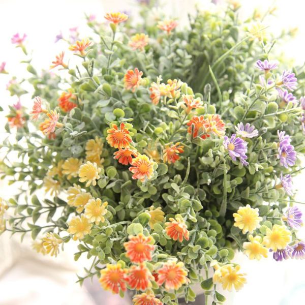 2021 chrysanthemum Ono with fresh grass foreign trade simulation flower wholesale pastoral wedding home decoration