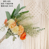 2021Manufacturer green plant wholesale wedding cross border holding bridal simulation flowers