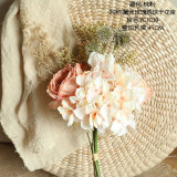 2021Manufacturer's home decoration cross border wedding wholesale simulation flower dry burned rose bouquet