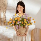 Wholesale cross border wedding condensed jade imitation flower home decoration artificial dandelion