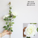 2021Artificial flowers wholesale wedding decoration family simulation flower cross border export 3 head corner roses