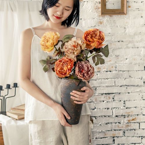 2021Imitation flower manufacturer home decoration wholesale wedding imitation dried flower Peony