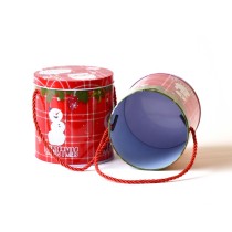 Red Christmas Exclusive Custom Gift Packing Socks Tin Box