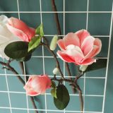 2021Manufacturer's imitation flower home decoration hand held flower rose wall wedding Magnolia