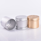 wholesale round 100ml aluminum jars for face care 10oz 12oz  custom printed seamless aluminum can with screw cap