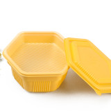M128 microwave safe disposable plastic lunch 2 layer bento box