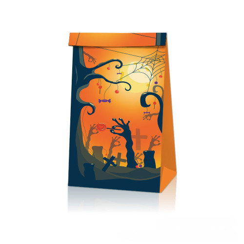 Halloween Theme Party Supplies Halloween Paper Candy Bags Gift Bag Food Packaging Bag