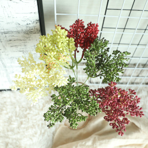 2021Manufacturer wholesale simulation flower green plant wedding decoration fruit grain branch