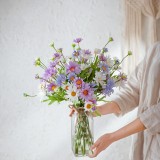Manufacturers wholesale cross border wedding artificial flowers, home decoration multi headed wild chrysanthemums