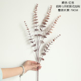 2021Single branch imitat ion flower manufacturer family decoration wedding holding flower wall plant eucalyptus