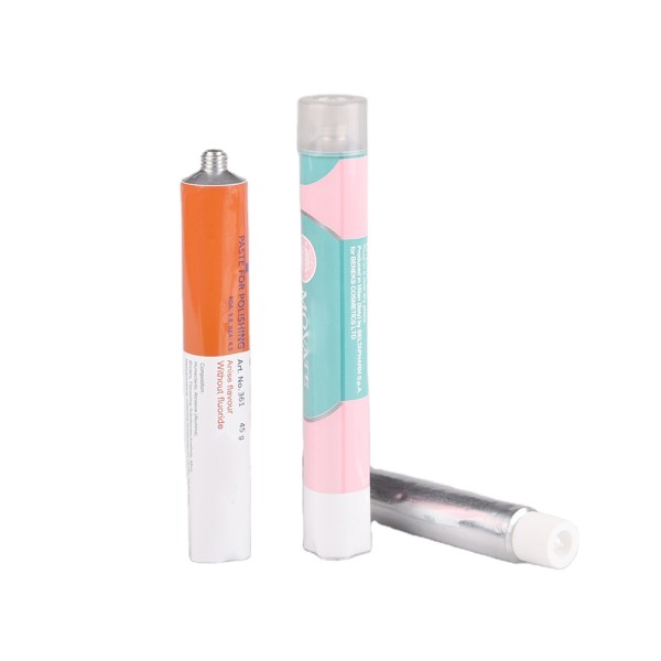 Custom aluminum squeeze tube aluminium packaging tube with end sealed wholesale