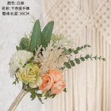 2021Manufacturer green plant wholesale wedding cross border holding bridal simulation flowers
