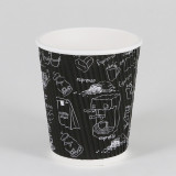 12oz 350ml Hot insulated coffee paper cups with lids