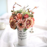 Manufacturers wholesale imitation flowers foreign trade fake flowers, export wedding home decorations rose Fulang bouquet