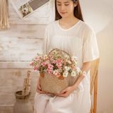 Chrysanthemum oil painting Ono simulation flower green plant wholesale wedding decorations