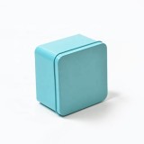 Metal solid color printing square shape Women's Day gift metal tin box for biscuits