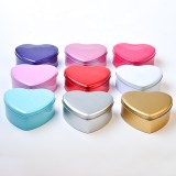 New product high quality wedding gift box colorful heart-shaped wedding candy tin box for party