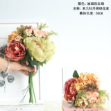 Manufacturer wholesale hand held flower simulation flower foreign trade family decoration wedding Milan peony Hydrangea bundle