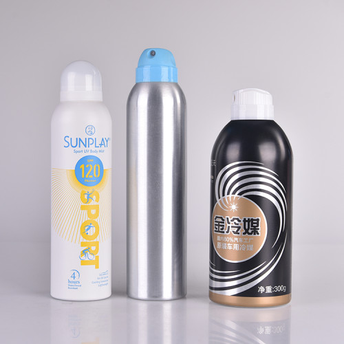 Style variety aluminum can oral spray with cover 200ml 250ml aerosol refillable spray can aerosol oxygen