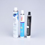 Shining aluminium cosmetic tube toothpaste packaging Aluminum soft tube empty lip balm aluminum squeeze tube