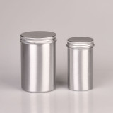 Customized Patterns aluminum jar Top popular hot sale 100g 120g 150g round empty silver black tin candle jars