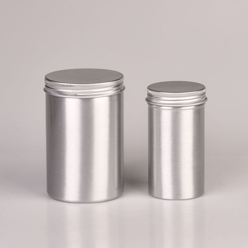 Customized Patterns aluminum jar Top popular hot sale 100g 120g 150g round empty silver black tin candle jars