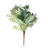 Manufacturer simulation flower green plant wholesale wedding cross border decorations with grass silver leaf Chrysanthemum