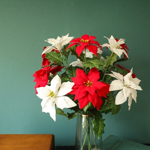 2021Factory simulation flower green plant crafts decoration wedding wholesale Christmas flowers