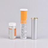 Custom empty Aluminum tube 18 pill Vitamin C Effervescent Tablets Cans wholesale