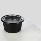 Large cheap plastic hot soup bowls with clear lid