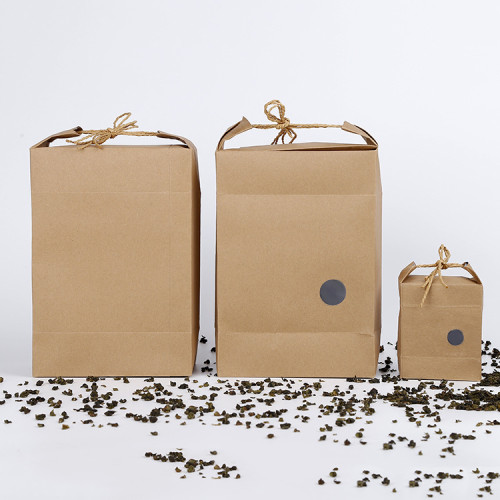 Wholesale eco friendly package paper bag food Kraft brown paper bags