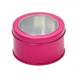 Round Tin Box Cake Metal Can PVC Window Logo Custom Tea Jar Luxury Round Tin Box