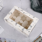 Wholesale Cake Cookie Box With Clear Transparent Window Egg Tarts Decorative Cake Acrylic Boxes With Magnet Lids