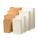 Custom Logo Bread Packaging Kraft Paper Bag Eco Friendly Bag For Food Cookies