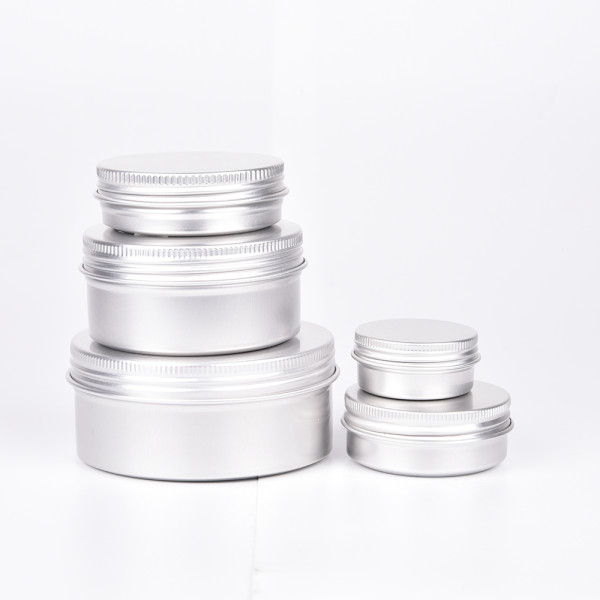 wholesale round custom 10g 20g 30g 50g 60g 100g 120g empty metal aluminum jar 150ml