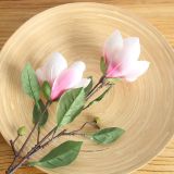 2021Imitation flower fake flower wholesale wedding silk flower export family decoration single branch Magnolia
