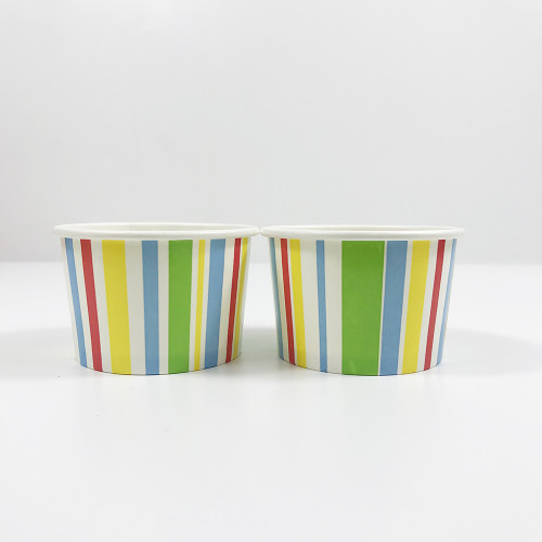 3oz 6oz paper40oz disposable bowls Frozen dessert ice cream container with dome flat lid