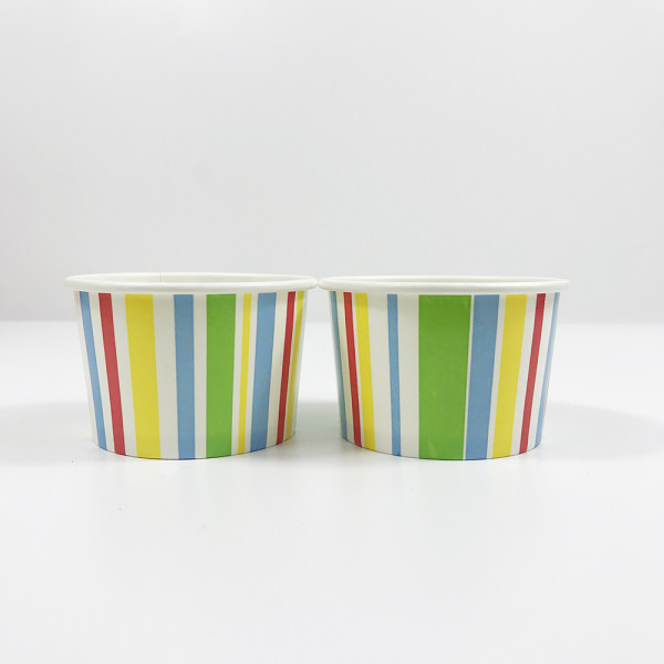 3oz 6oz paper40oz disposable bowls Frozen dessert ice cream container with dome flat lid