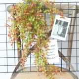 Factory plant simulation flower long vine green plant flower wall foreign trade family decoration wedding gold and silver leaf